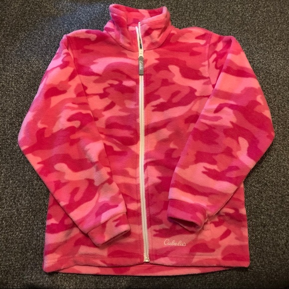 Cabela's Other - Fleece pink camo jacket, girls medium